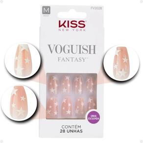Unhas Postiças Média Kiss Ny Voguish Fantasy In The Stars Fv302b