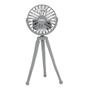 Ventilador Portátil com Tripé Articulavel 3 Velocidades Pequeno Luz Integrada Buba