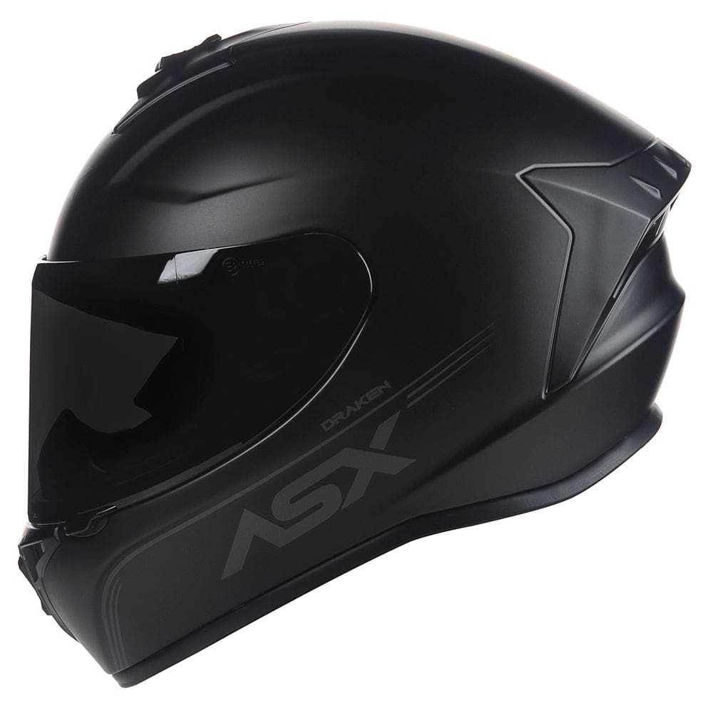 Capacete ASX Draken Solid Preto Fosco