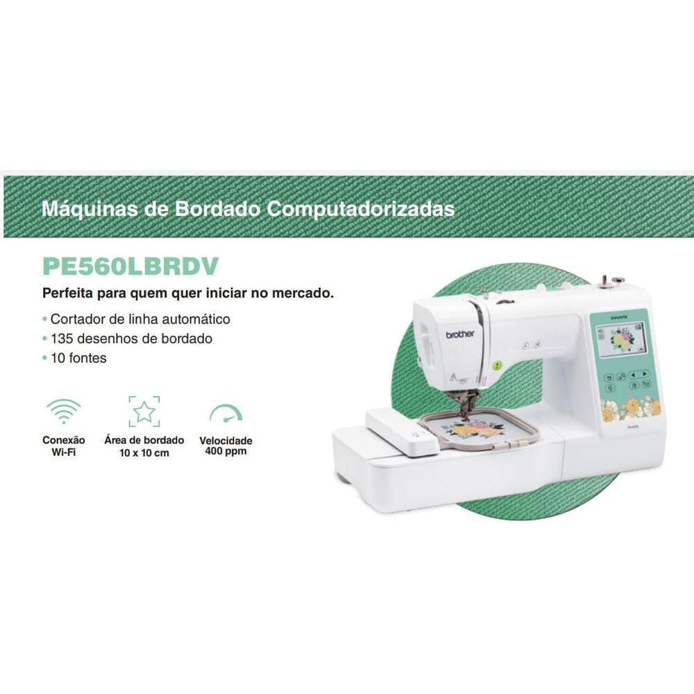 Brother Bordado PE 560- AUTOVOLT- 24 M DE GARANTIA