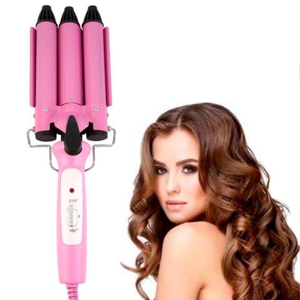Modeladora De Cachos Rosa Bivolt 25Mm Cabelo De Sereia