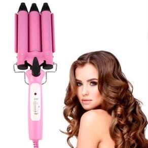 Modeladora De Cachos Rosa Bivolt 25Mm Cabelo De Sereia