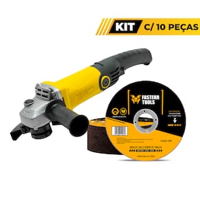 Esmerilhadeira 110V 800W Com 10 Unidades Disco de Corte Fasterr