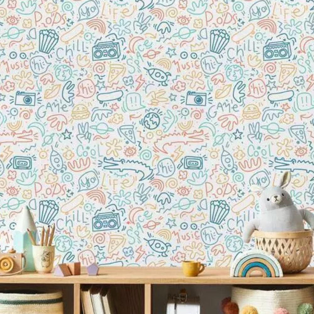 Papel De Parede Hf Petit Infantil Colorido 45710