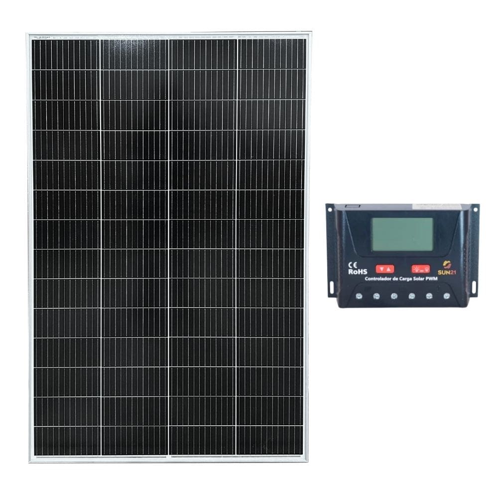 Kit Solar Placa Solar 280W com Controlador de Carga 60A 12V PWM