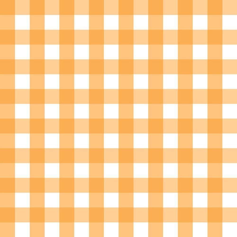 Papel De Parede Doce Estilo Xadrez Laranja 82229