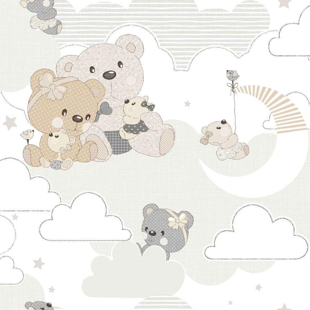 Papel De Parede Mondo Baby Cute Bear 13036 - Rolo 10m X 0,53m