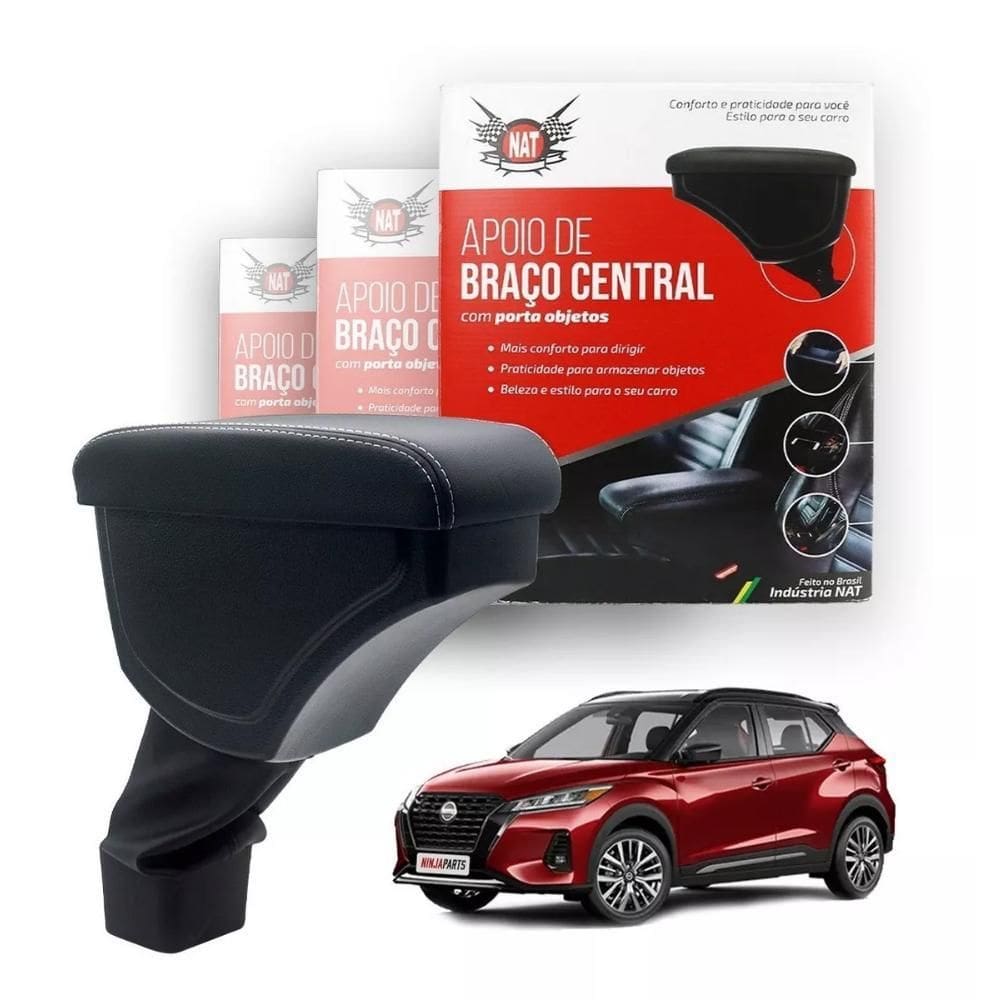 Encosto Apoio De Braço Nissan Kicks 2016 A 2022 Couro - Novo
