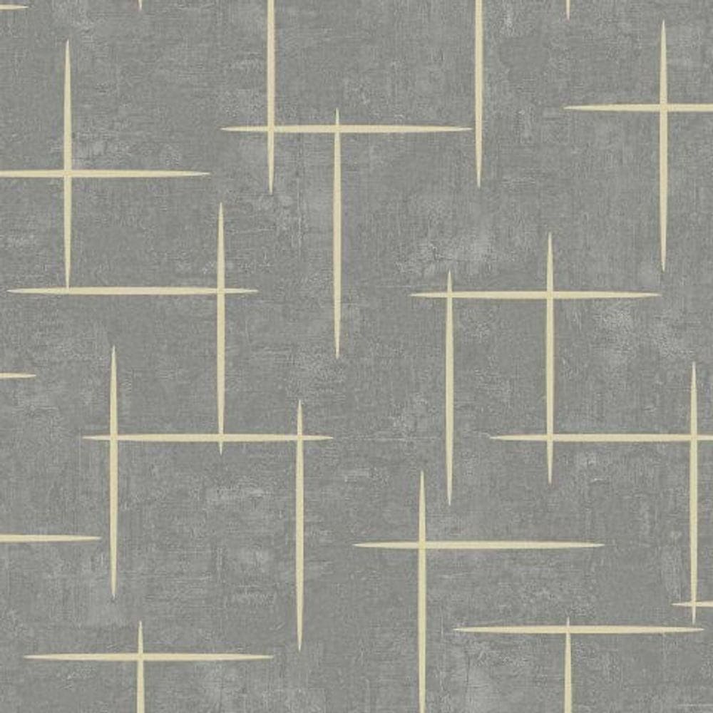 Papel De Parede Bobinex Essencial Geométrico Cinza 4312