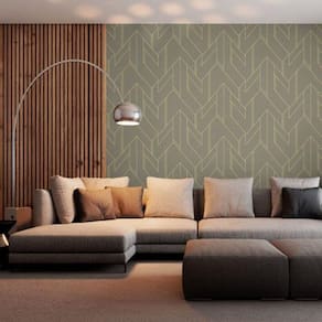 Papel De Parede Bobinex Essencial Geométrico Dourado 4300