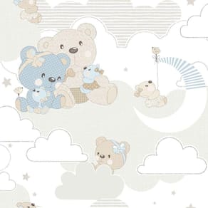 Papel De Parede Mondo Baby Cute Bear 13037 - Rolo 10m X 0,53m