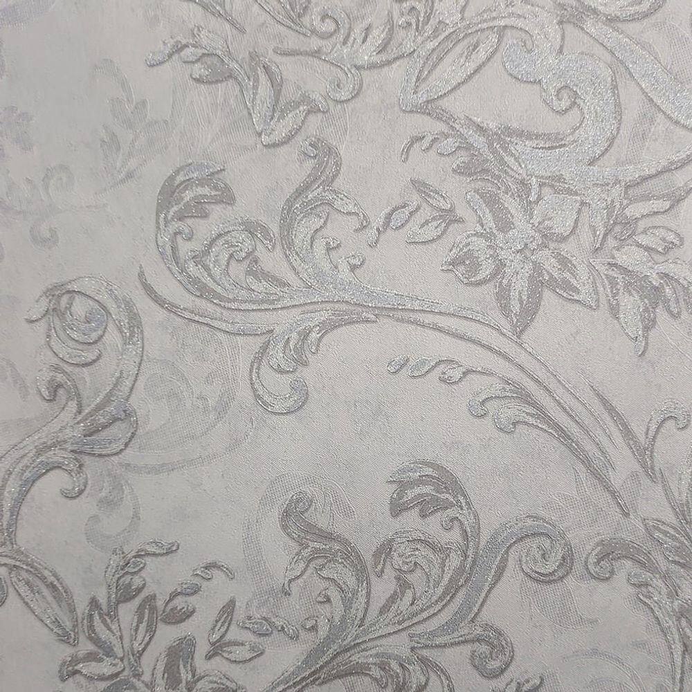 Papel De Parede Grace 4 Damask Cinza Gr400801r