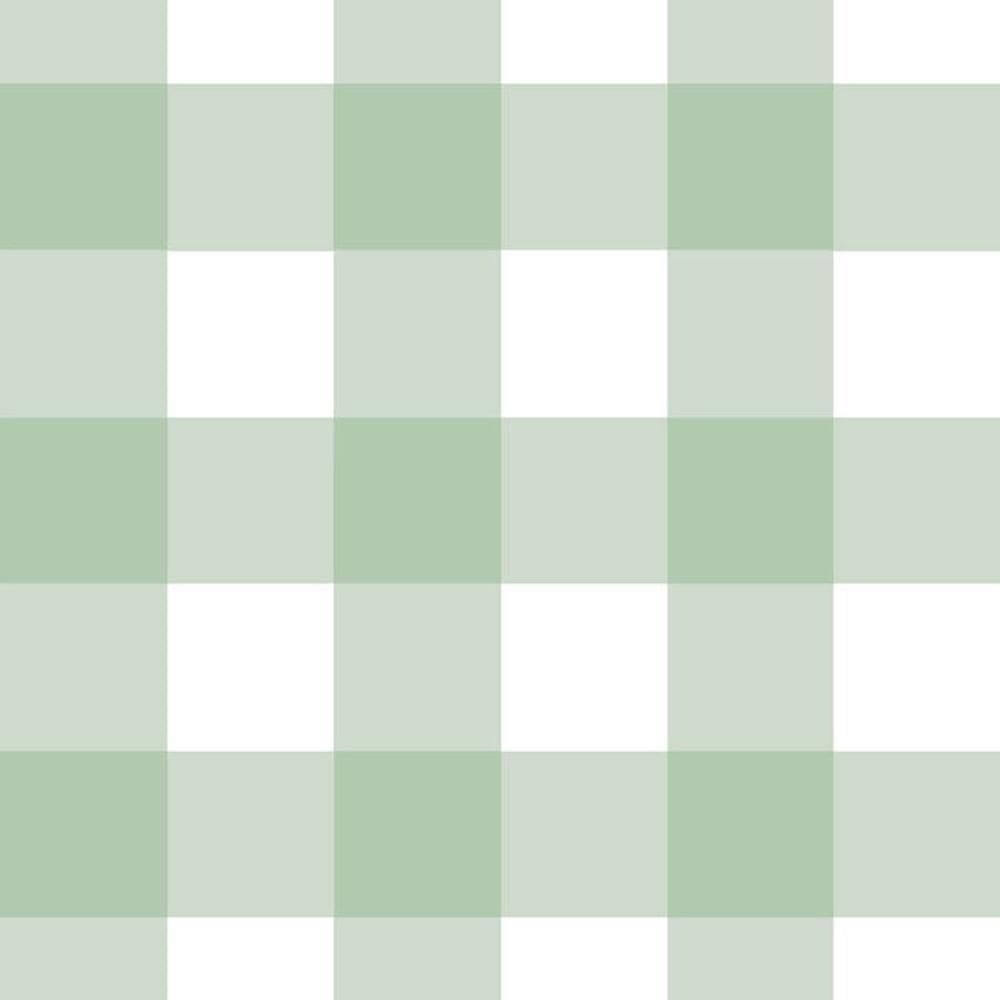 Papel De Parede Doce Estilo Xadrez Verde 81956