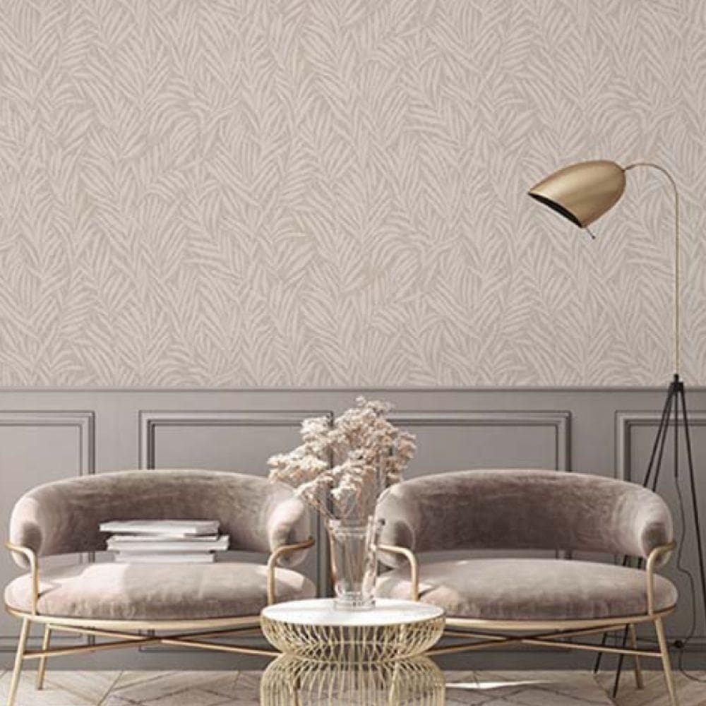 Papel De Parede Lille Folhagem Bege 52507