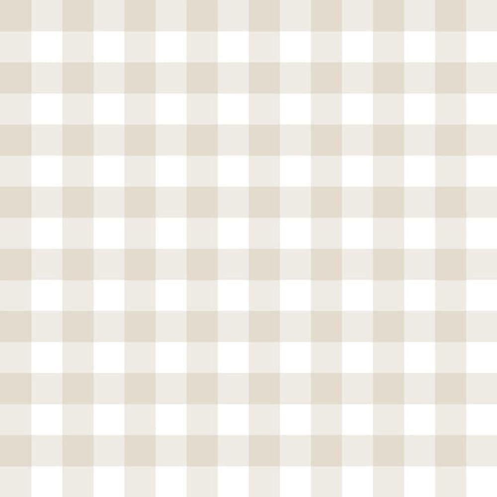 Papel De Parede Doce Estilo Xadrez Bege 82199