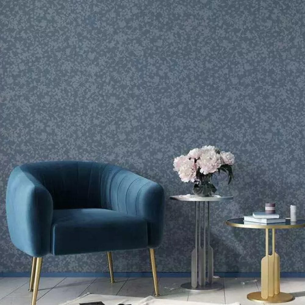 Papel De Parede Lille Floral Azul 52401