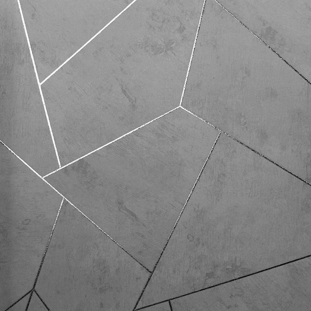 Papel De Parede White Swan Geométrico Cinza Ws101302r