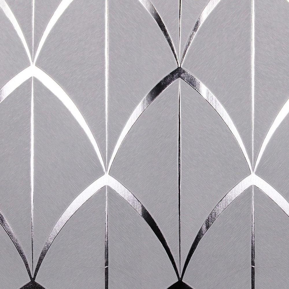 Papel De Parede White Swan Geométrico Cinza Ws100402r