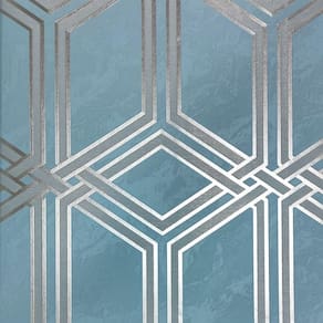 Papel De Parede White Swan Geométrico Azul Ws100003r