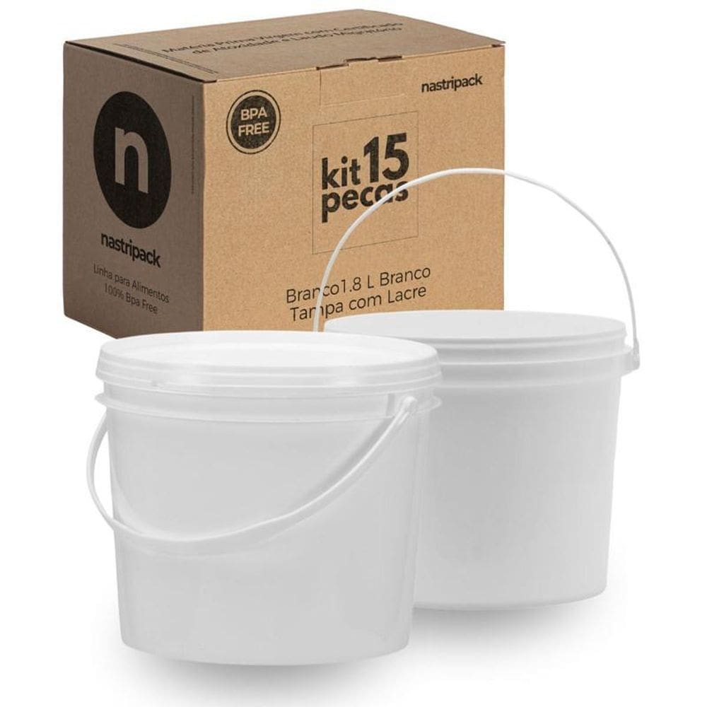 Balde 1.8 Litros Para Tinta 15 Pçs