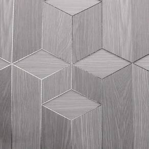 Papel De Parede White Swan Geométrico Cinza Ws101702r