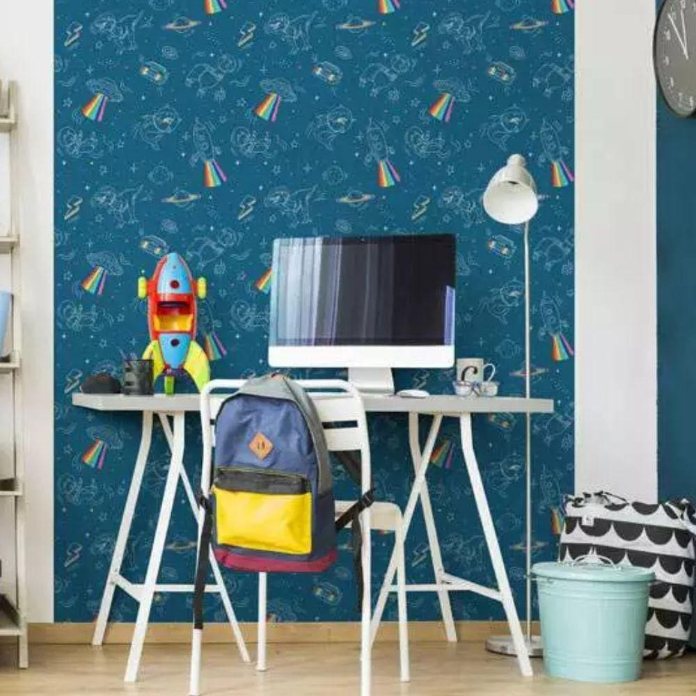 Papel De Parede Hf Petit Infantil Azul 36801