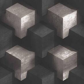 Papel De Parede Stone Age 1 Cubos 3d Sn600403r