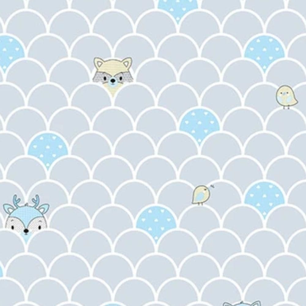 Papel De Parede Yoyo Ii Infantil Azul Yy204101r