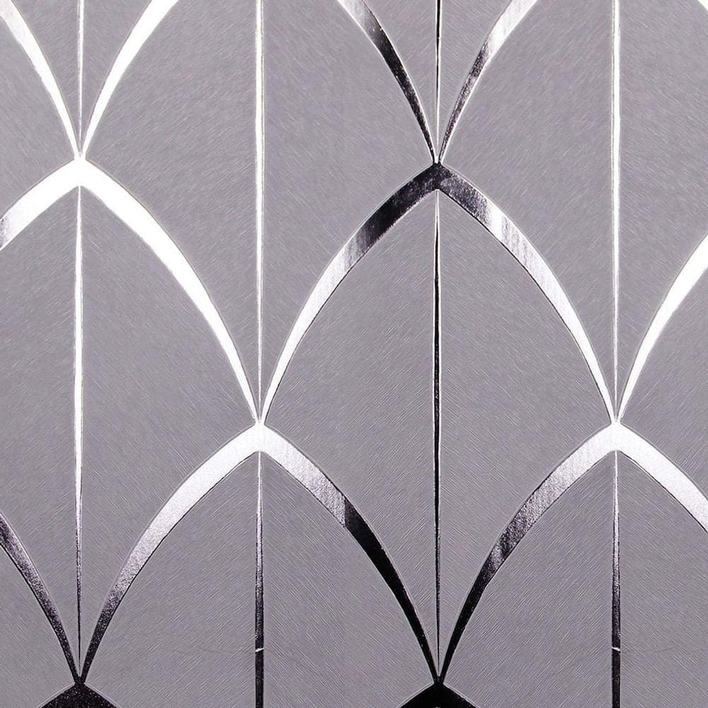 Papel De Parede White Swan Geométrico Cinza Ws100403r