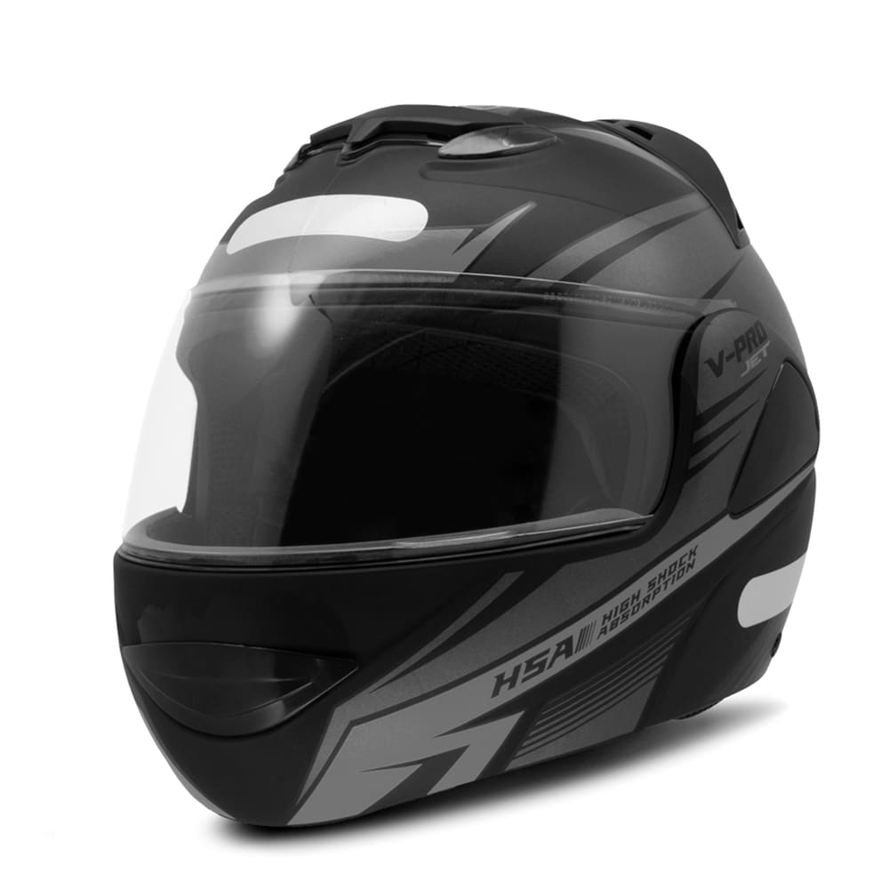 Capacete V-Pro Jet 3 Fundo Preto Pro Tork