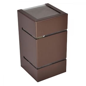 Arandela 2 Focos E 2 Frisos Retangular Soquete G9 6203 Marrom