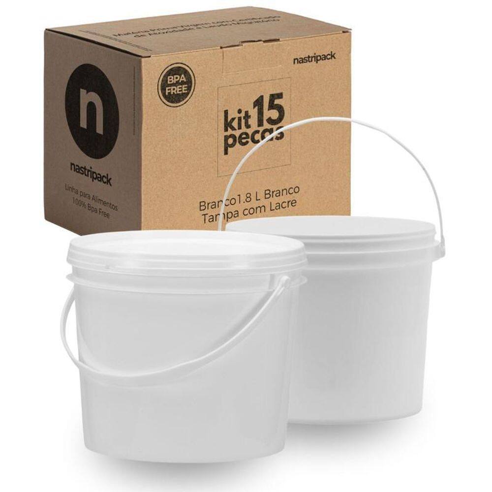 Balde 1.8 Litros Para Tinta 15 Pçs