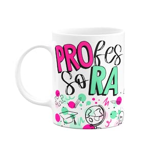 Caneca profissões - Professora - 325ml branca - M2