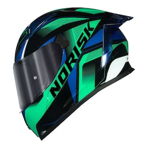 Capacete Norisk Flow Pulse Verde e Azul