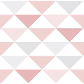 Papel De Parede Coleção Brincar Triângulo Geométrico 3602 - Rolo 10m X 0,52m