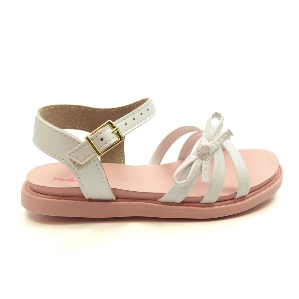 Sandália Infantil Menina Molekinha Tiras Com Laço