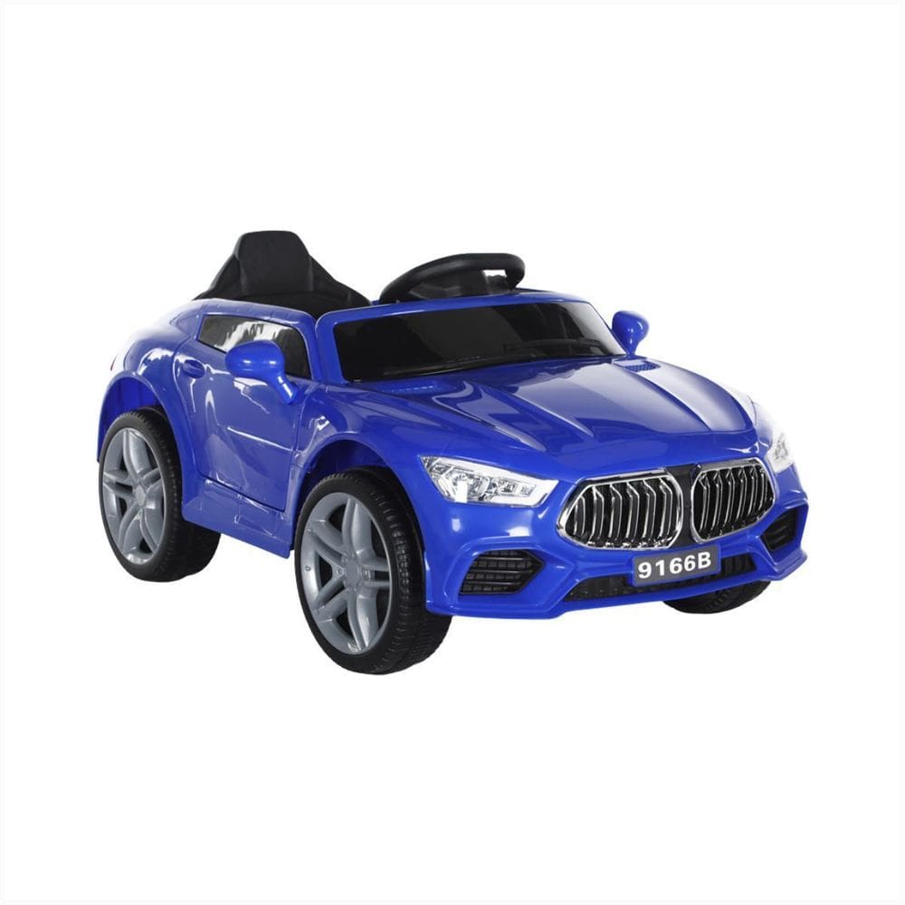 Carro Elétrico Infantil 12V Azul Led 2 Motores Controle 2Em1