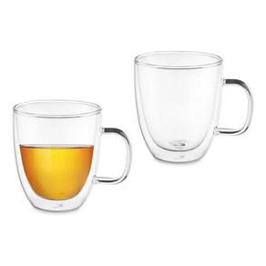 Kit 2 Caneca De Vidro Duplo Com Alça Xícara 100Ml - Wincy