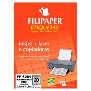 Etiqueta Fp 6081 Inkjet+Laser, 25,4 X 101,6 Mm, 10