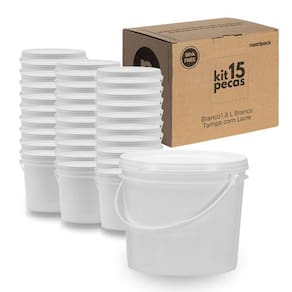 Balde 1.8 Litros Branco Para Pintura 15 Pçs