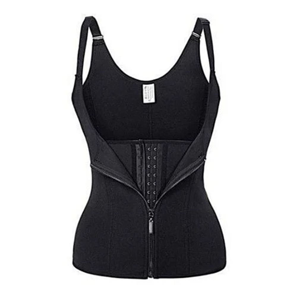 Cinta Modeladora Dupla Compressão Redutor Ziper Preto M