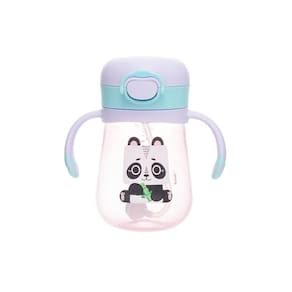 Copo Com Alça Canudo Kouii Filhotiis Panda Pandi Lilás