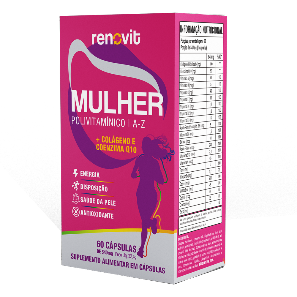 Renovit Polivitamínico Mulher A - Z + Colágeno e Coenzima Q10 - 0040141775689 GOOD