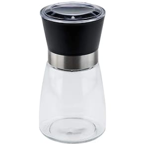 Moedor de Temperos Vidro C/ Tampa Preta 170ml Sal Pimenta