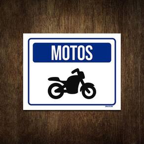 Placa De Sinalização - Entrada Estacionamento De Motos 27X35