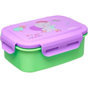 Marmitinha Bento Box Aço Inox 600ml com Tampa Infantil Divisória Vedação Antivazamento Buba