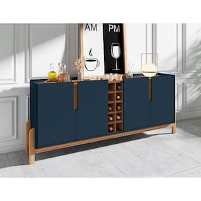 Buffet Lizz 1.90 Azul Cobalto/Cedro - Casa D Móveis