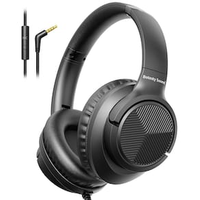 Fones de ouvido Botesty Sound Wired com microfone Over Ear Black