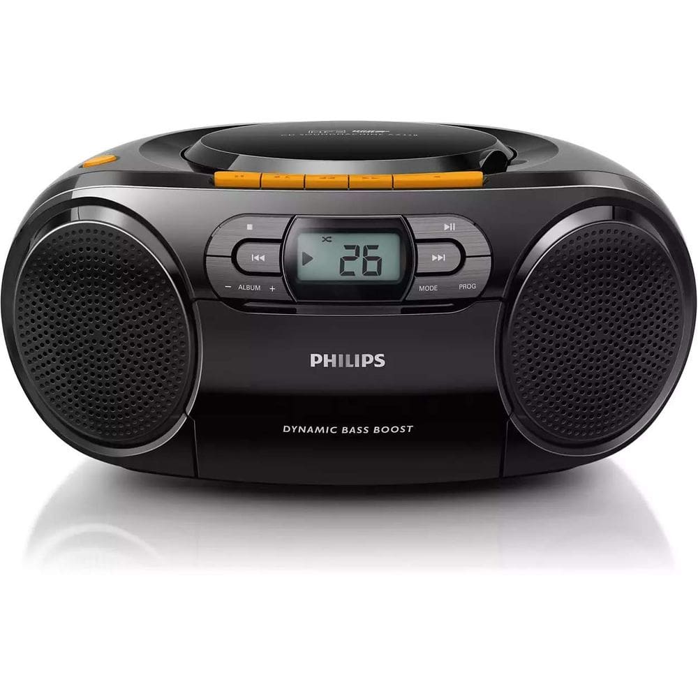 Leitor de CD portátil Boombox Philips Leitor de fita cassete MP3
