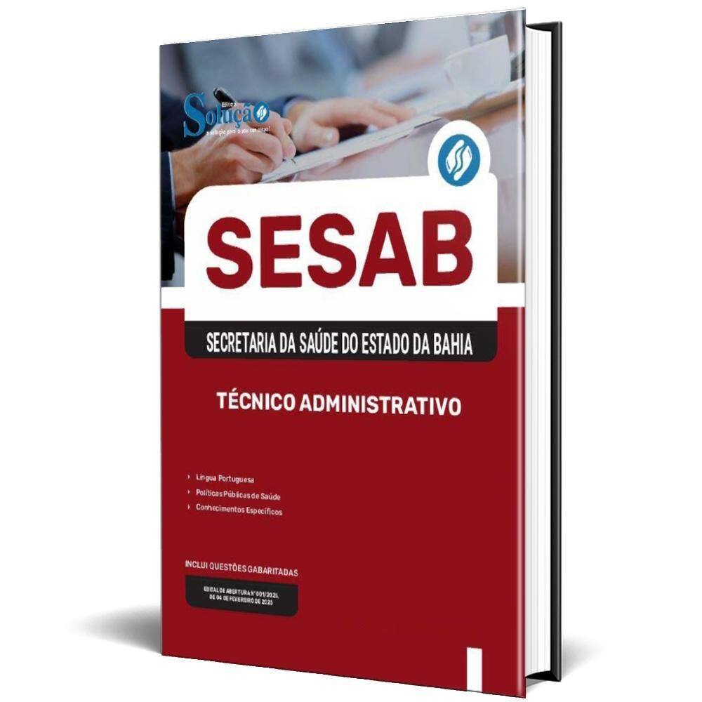 Apostila Sesab Temporários 2025 - Técnico-Administrativo